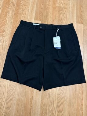 New Cutter & Buck Black Pleated golf Shorts size 38
